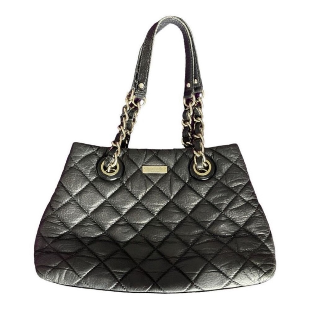 Kate Spade Leather Black Quilted Shoulder Bag